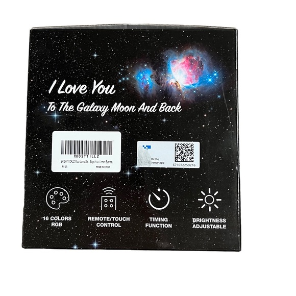 NWT BRIGHTWORLD 3D MOON / GALAXY LAMP WITH REMOTE - Picture 6 of 10